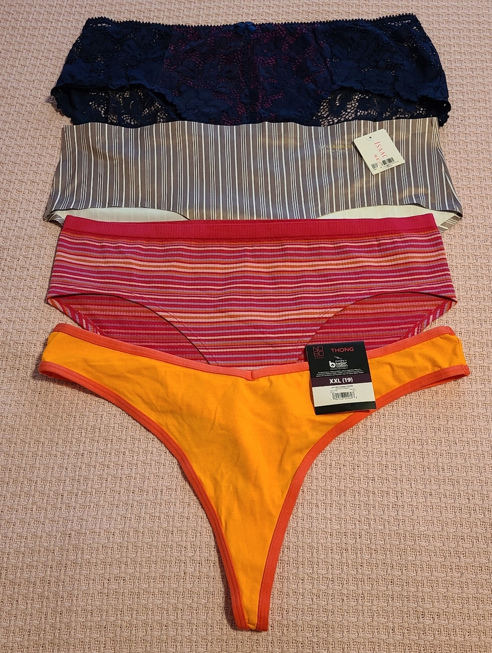 Lot of 4 Assorted Panties Hipster & Thong Size 2X